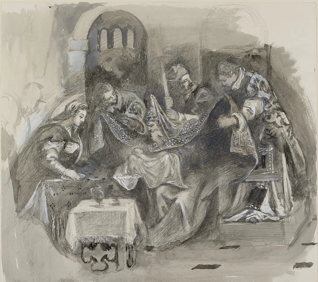 Disegno della Circoncisione di Tintoretto nella Scuola Grande di San Rocco, agosto 1869